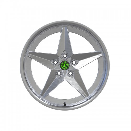 Personalized glossy five-pointed star silver gray forged wheels