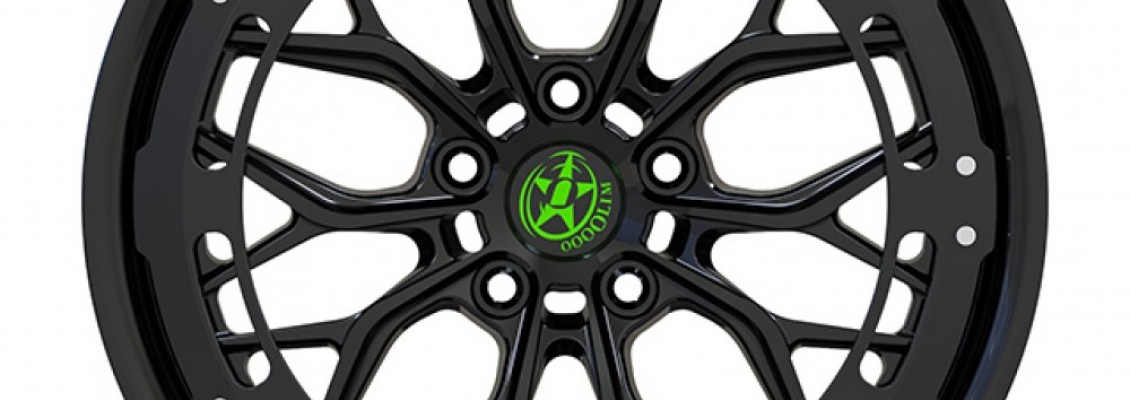 Polygonal All-Black Glossy Forged Wheels - A Premium Choice for Auto Enthusiasts