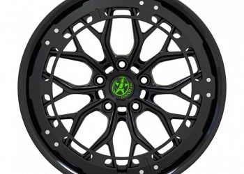 Polygonal All-Black Glossy Forged Wheels - A Premium Choice for Auto Enthusiasts