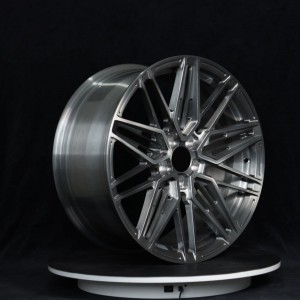 Single-piece rivet recessed high-gloss fuel-efficient forged wheels