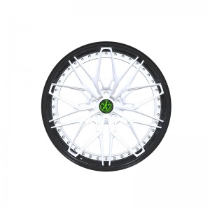 Milky white texture lightweight explosion-proof forged wheels