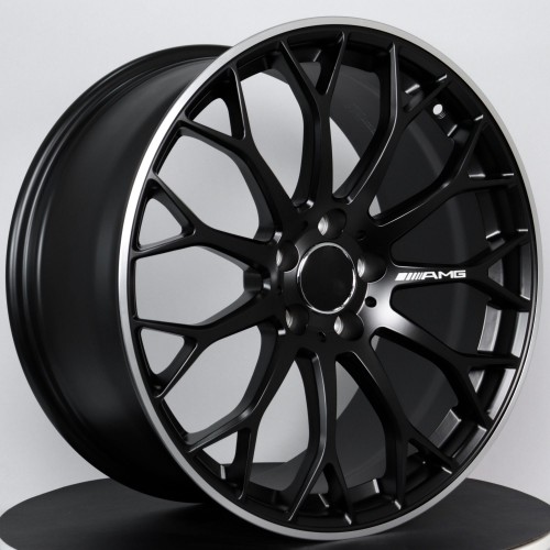 Lightweight and fuel-efficient custom forged wheels in bright black