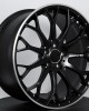 Lightweight and fuel-efficient custom forged wheels in bright black