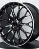 Lightweight and fuel-efficient custom forged wheels in bright black