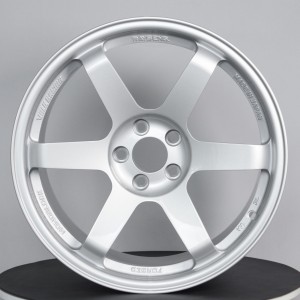 Wholesale custom forged wheels in bright silver