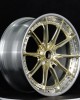 Double piece jelly gold custom forged wheels