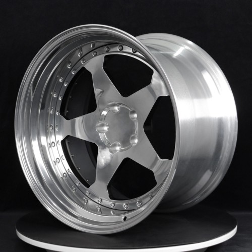 Double-piece concave fuel-saving five-pointed star custom forged wheels