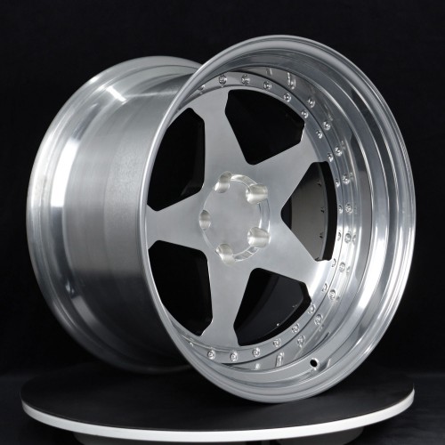 Double-piece concave fuel-saving five-pointed star custom forged wheels