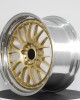 Double-piece fine polished gold custom forged wheels