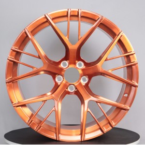 Gold bronze lightweight explosion-proof single-piece forged wheels