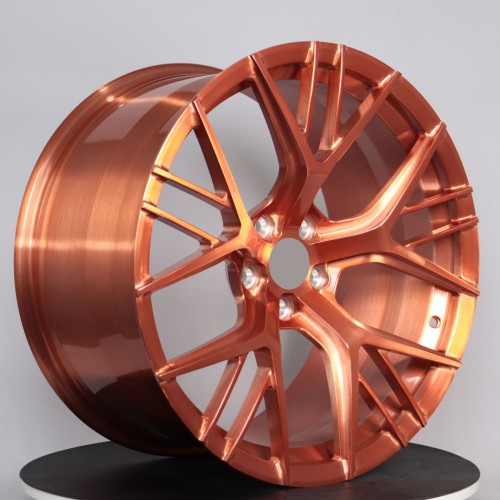 Gold bronze lightweight explosion-proof single-piece forged wheels