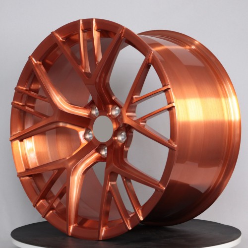 Gold bronze lightweight explosion-proof single-piece forged wheels