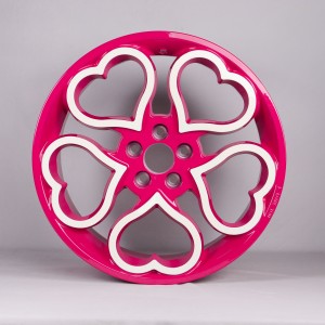 Pink heart lightweight high-speed hot forged wheels