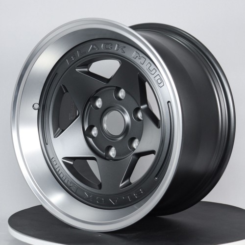 Super concave five-stripe deep gun gray large throw off-road forged wheels